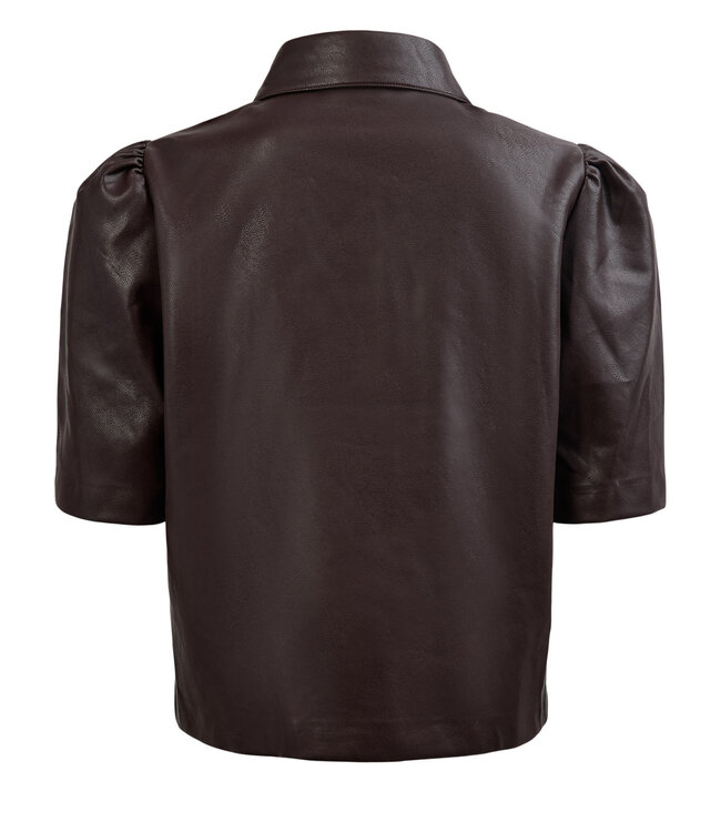 NUCILLI PU SHIRT  Chocolate Plum by Nümph