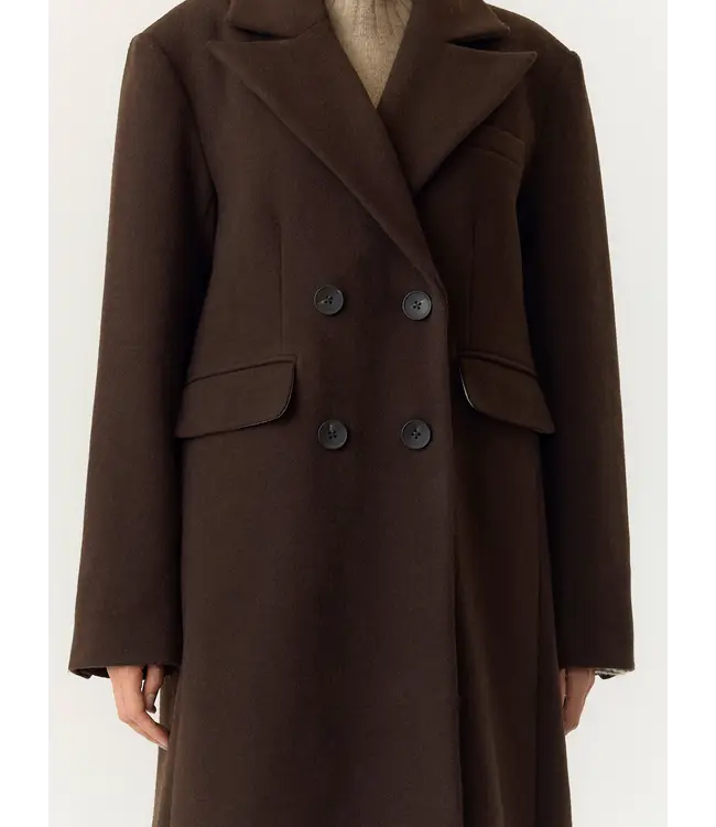 YASROYLA LS WOOL BLEND LONG COAT S. NOOS Coffee Bean by Y.A.S.