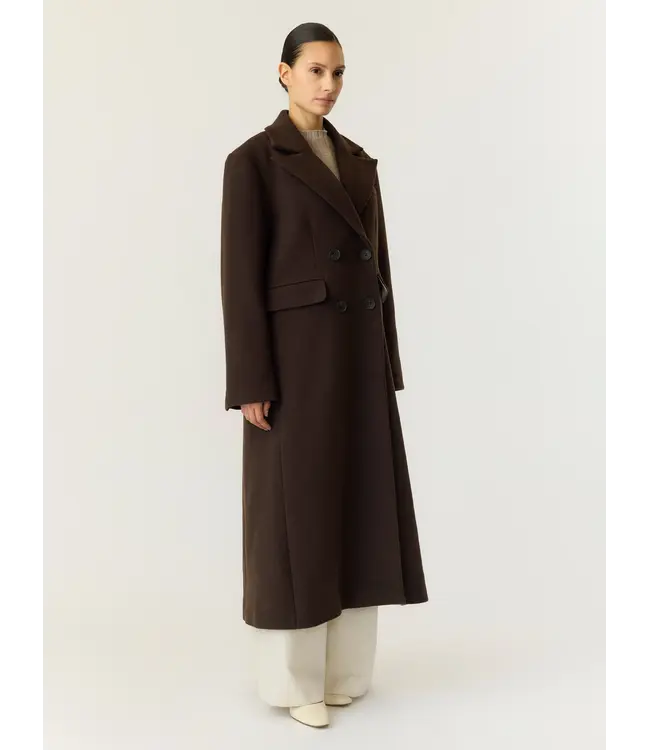 YASROYLA LS WOOL BLEND LONG COAT S. NOOS Coffee Bean by Y.A.S.