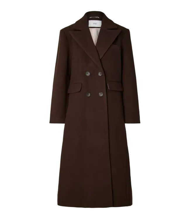 YASROYLA LS WOOL BLEND LONG COAT S. NOOS Coffee Bean by Y.A.S.
