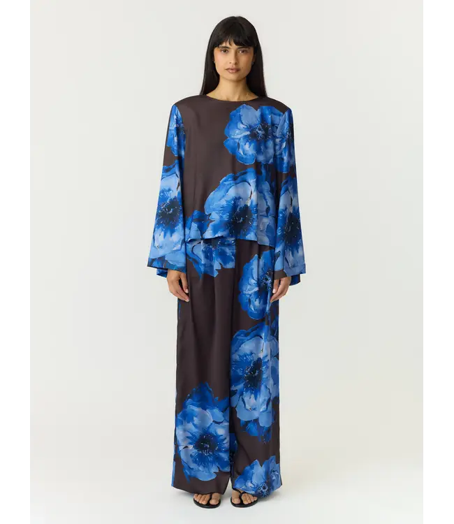 YASARLENE HW PANT S. - SHOW Chocolate Brown ARLENE AOP by Y.A.S.