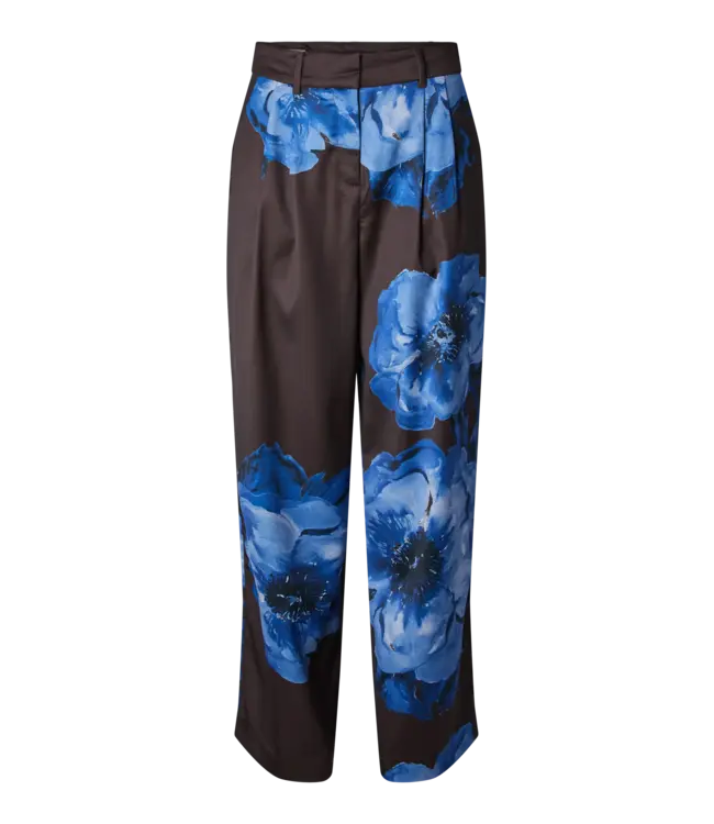 YASARLENE HW PANT S. - SHOW Chocolate Brown ARLENE AOP by Y.A.S.