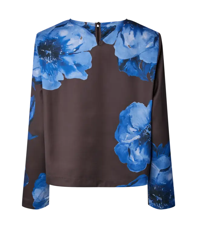 YASARLENE LS TOP S. - SHOW Chocolate Brown ARLENE AOP by Y.A.S.