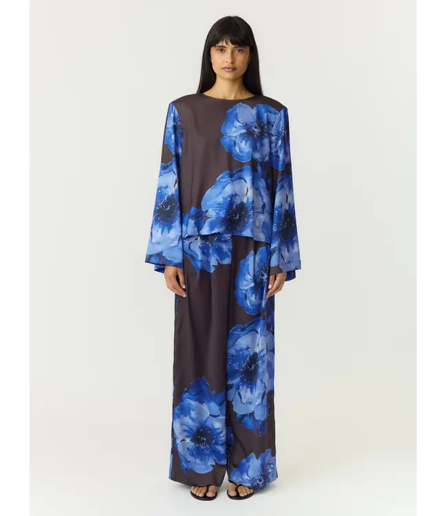 YASARLENE LS TOP S. - SHOW Chocolate Brown ARLENE AOP by Y.A.S.