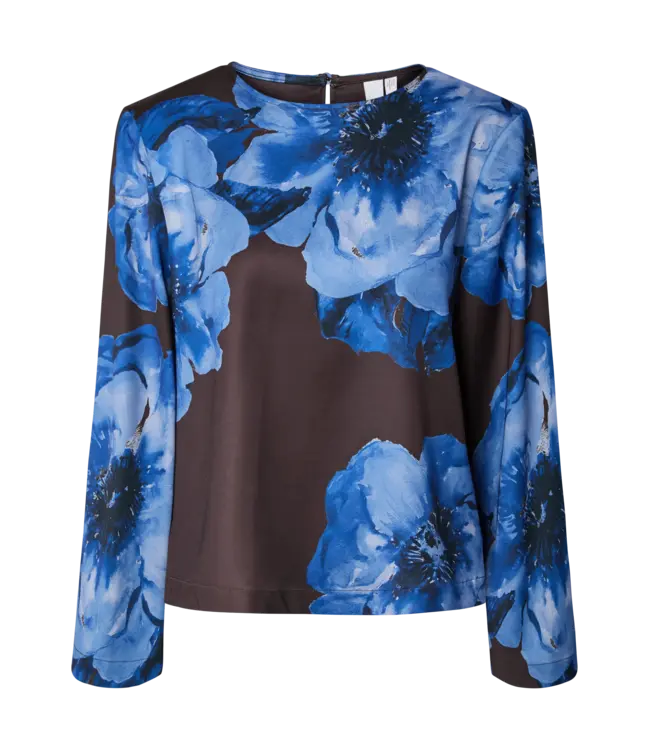YASARLENE LS TOP S. - SHOW Chocolate Brown ARLENE AOP by Y.A.S.