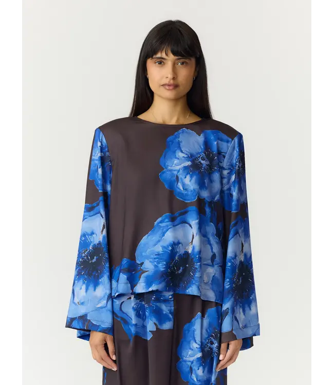YASARLENE LS TOP S. - SHOW Chocolate Brown ARLENE AOP by Y.A.S.