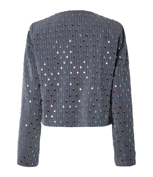 YASFLIGHT LS EMB JACKET S. - SHOW Dark Grey Melange by Y.A.S.