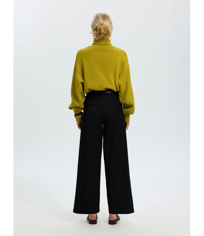 SLWELLIE LS KNIT ROLL NECK Avocado Oil by Selected women