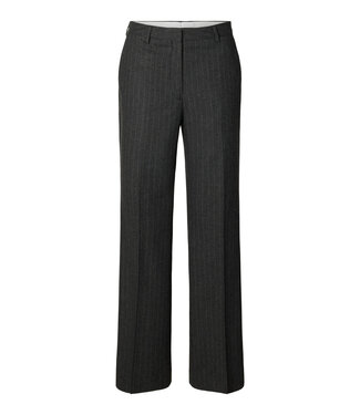 Selected Women SLWFLARED MALIA MW PANT Dark Grey PINSTRIPE by Selected women