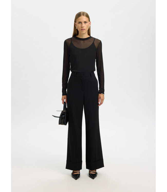 SLWOLGA LS TOP EX Black by Selected women