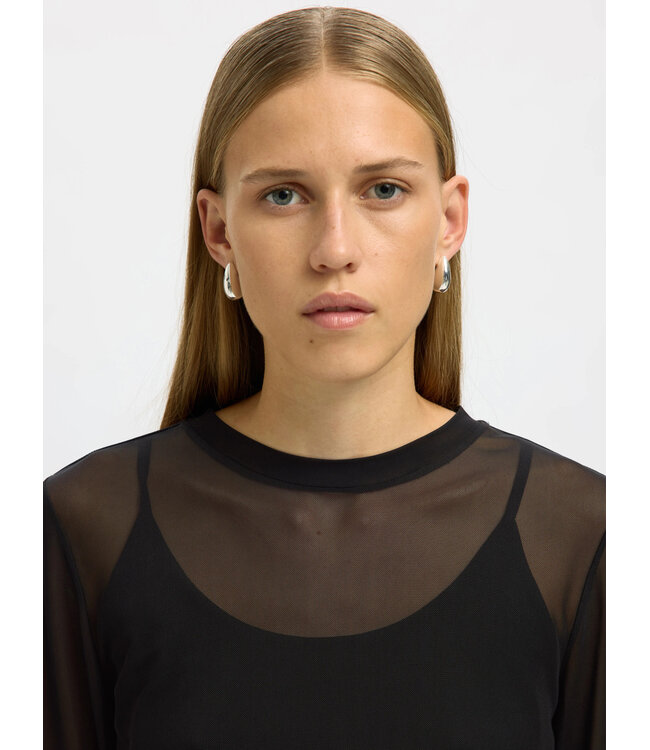 SLWOLGA LS TOP EX Black by Selected women
