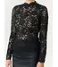 YASLACEY LS LACE TOP S. NOOS Black by Y.A.S.