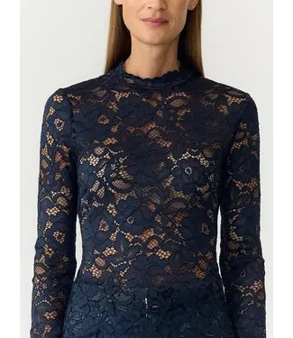 Y.A.S. YASLACEY LS LACE TOP S. NOOS Navy Blazer by Y.A.S.