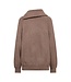 RowCC Rib Zip Roll-Neck Knit Walnut by Co' couture