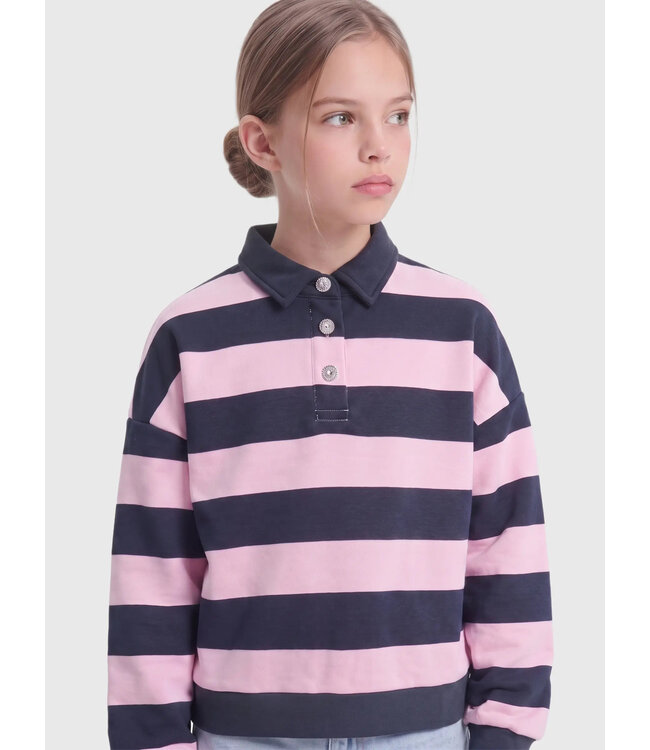 KOGSWEAT LS POLO SWT GRL Night Sky Pink Lady by Kids Only