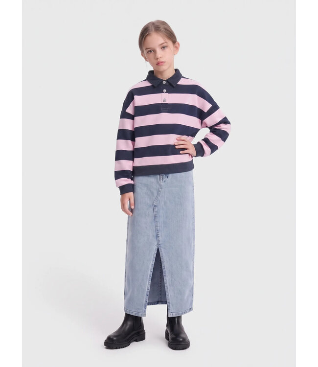 KOGSWEAT LS POLO SWT GRL Night Sky Pink Lady by Kids Only