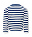 KMGLIDA LS RLX STRIPE TOP BF JRS Cloud Dancer Navy Peony/EMB Heart Rumba Red by Kids Only