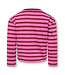 KMGLIDA LS RLX STRIPE TOP BF JRS Fiji Flower Rumba Red/EMB Heart Navy by Kids Only