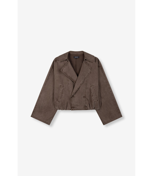 ladies woven washed bomber trenchcoat JOLANDA  by Refined Department