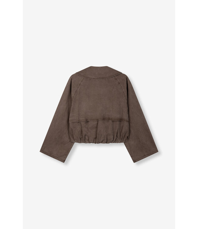 ladies woven washed bomber trenchcoat JOLANDA  by Refined Department
