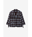 ladies woven check blazer fringes TORI  by Refined Department