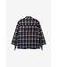 ladies woven check blazer fringes TORI  by Refined Department