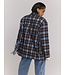 ladies woven check blazer fringes TORI  by Refined Department