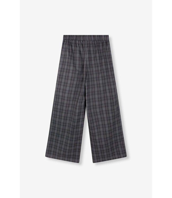 ladies woven wide leg check pants ZOEI  by Refined Department