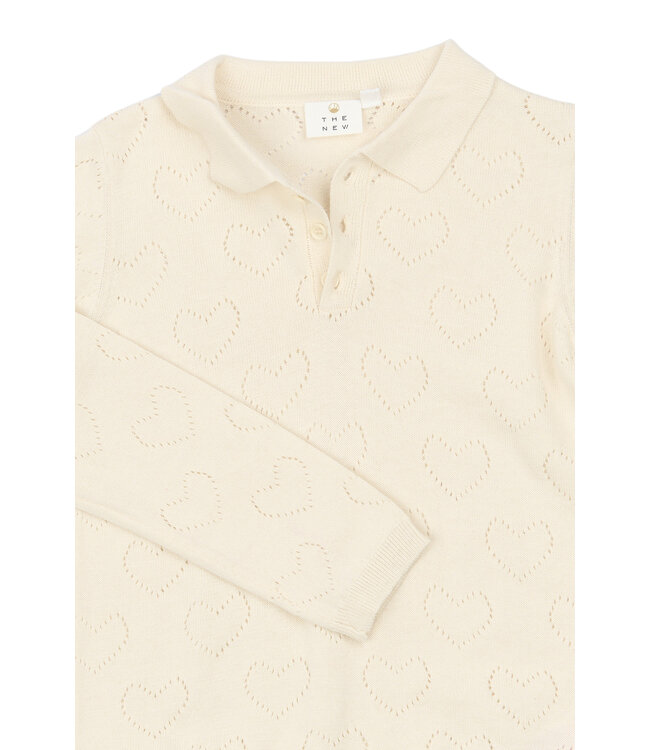 TNYnes L_S Knit Polo Gardenia by The New