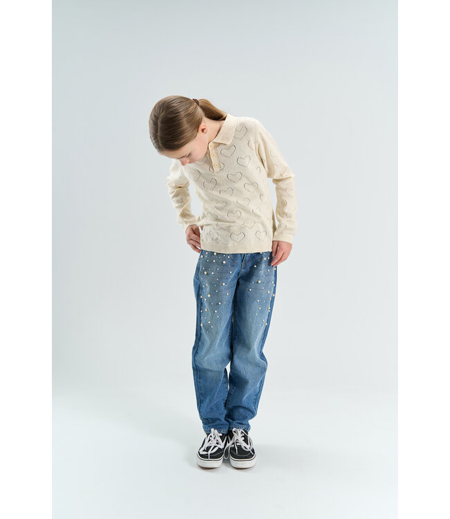 TNYnes L_S Knit Polo Gardenia by The New