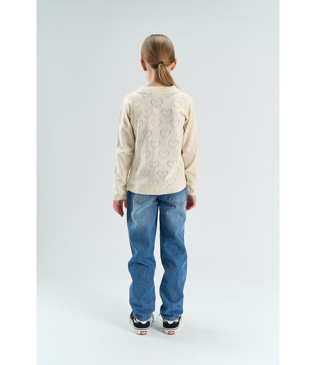 TNYnes L_S Knit Polo Gardenia by The New
