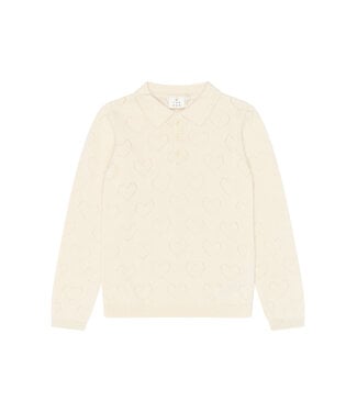 The New TNYnes L_S Knit Polo Gardenia by The New