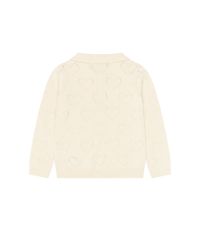 TNSTYnessa L_S Knit Polo Gardenia by The New