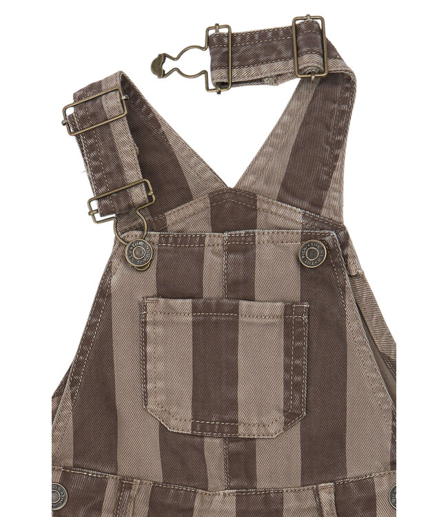 TNSTYlas Dungarees Taupe Gray Striped TN by The New