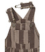 TNSTYlas Dungarees Taupe Gray Striped TN by The New
