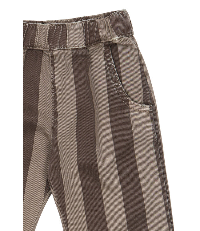 TNSTYlas Baggy Pants Taupe Gray Striped TN by The New