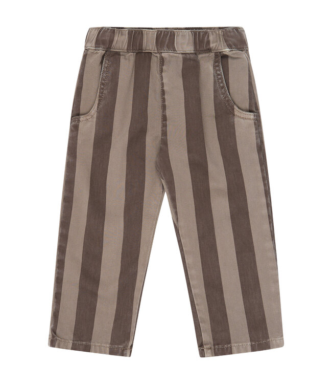 TNSTYlas Baggy Pants Taupe Gray Striped TN by The New