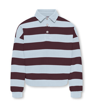 Kids Only KOGSWEAT LS POLO SWT GRL Ballad Blue Winetasting by Kids Only