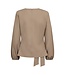 LunaCC Tie Blouse Taupe by Co' couture