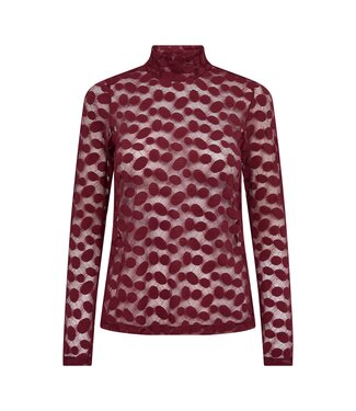 Co' couture PenolaCC Turtleneck Blouse Wine Red by Co' couture