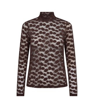 Co' couture PenolaCC Turtleneck Blouse Brown by Co' couture