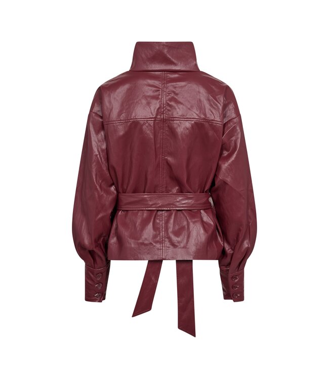 GittCC Funnel Neck Blouse Berry Red By Co' Couture