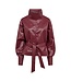 GittCC Funnel Neck Blouse Berry Red By Co' Couture