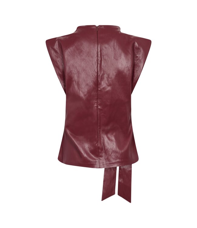 35958 GittCC Pleat Top Berry Red By Co' Couture