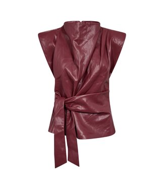 Co' couture 35958 GittCC Pleat Top Berry Red By Co' Couture