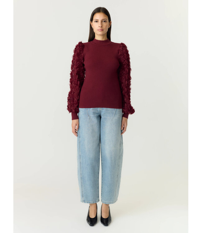YASRUNELLA LS HIGH NECK KNIT PULLOVER Fig By Y.A.S.