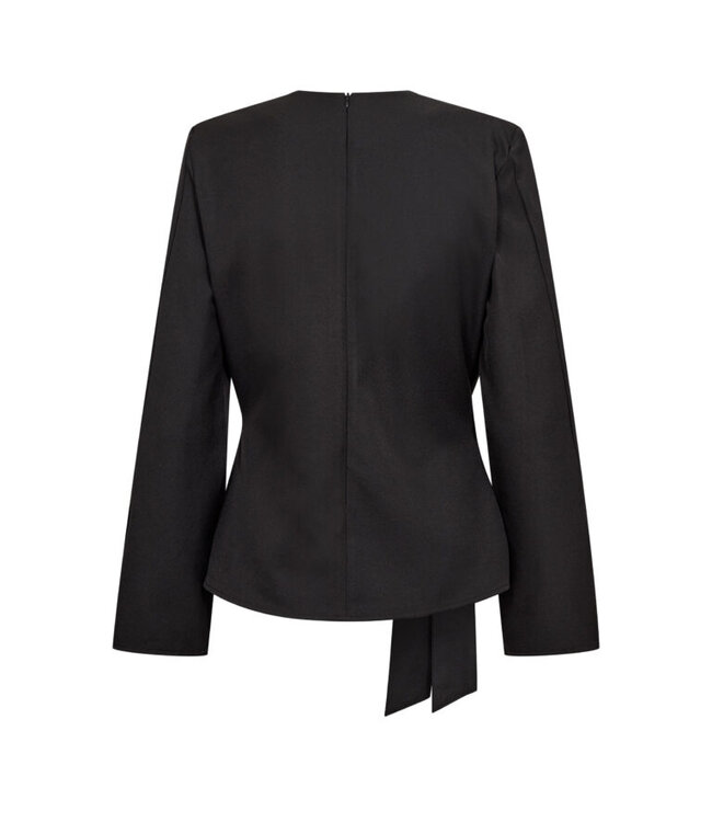 LunaCC Pleat Tie Blouse Black by Co' couture