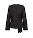 LunaCC Pleat Tie Blouse Black by Co' couture