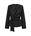 LunaCC Pleat Tie Blouse Black by Co' couture