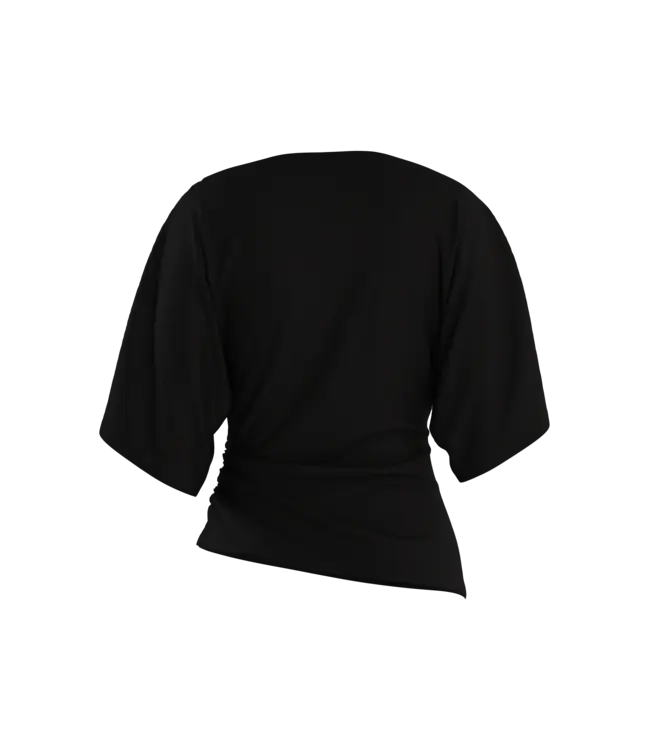 HDYURI SS DRAPED TOP Black by HPDP